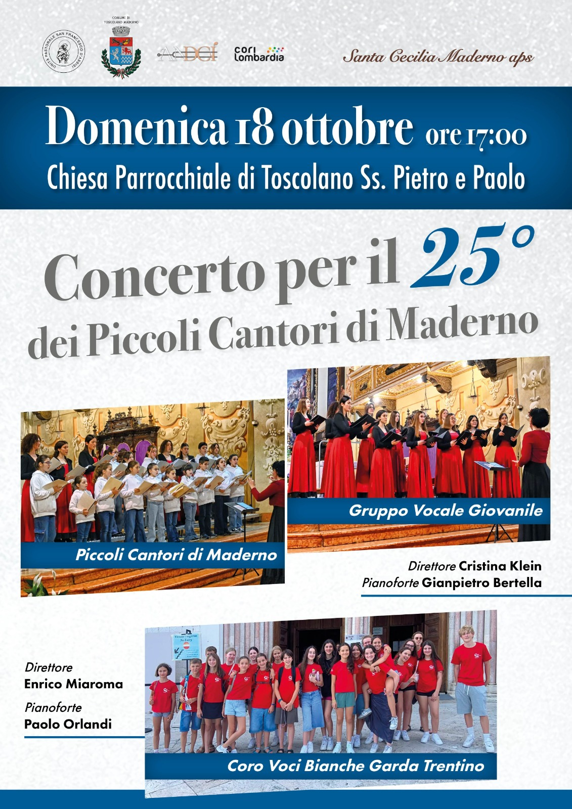 25° del Coro Voci Bianche PICCOLI CANTORI di Maderno
