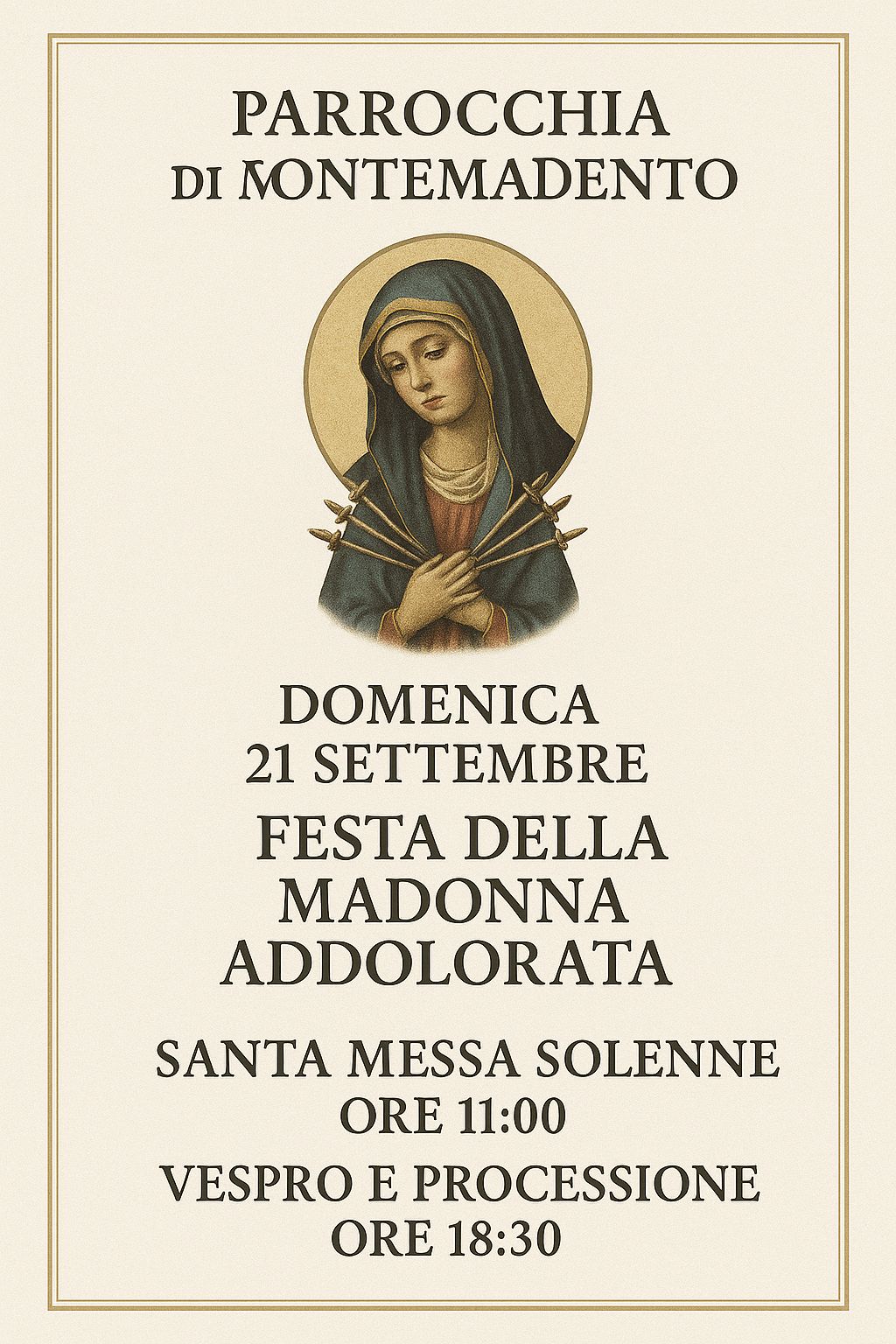 Madonna Addolorata - Montemaderno - 21 settembre 2025