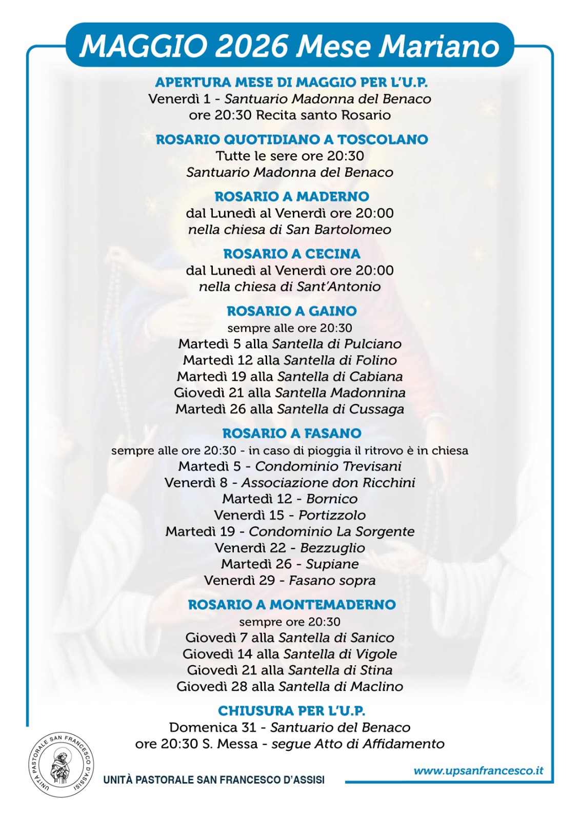 Maggio 2026 mese Mariano
