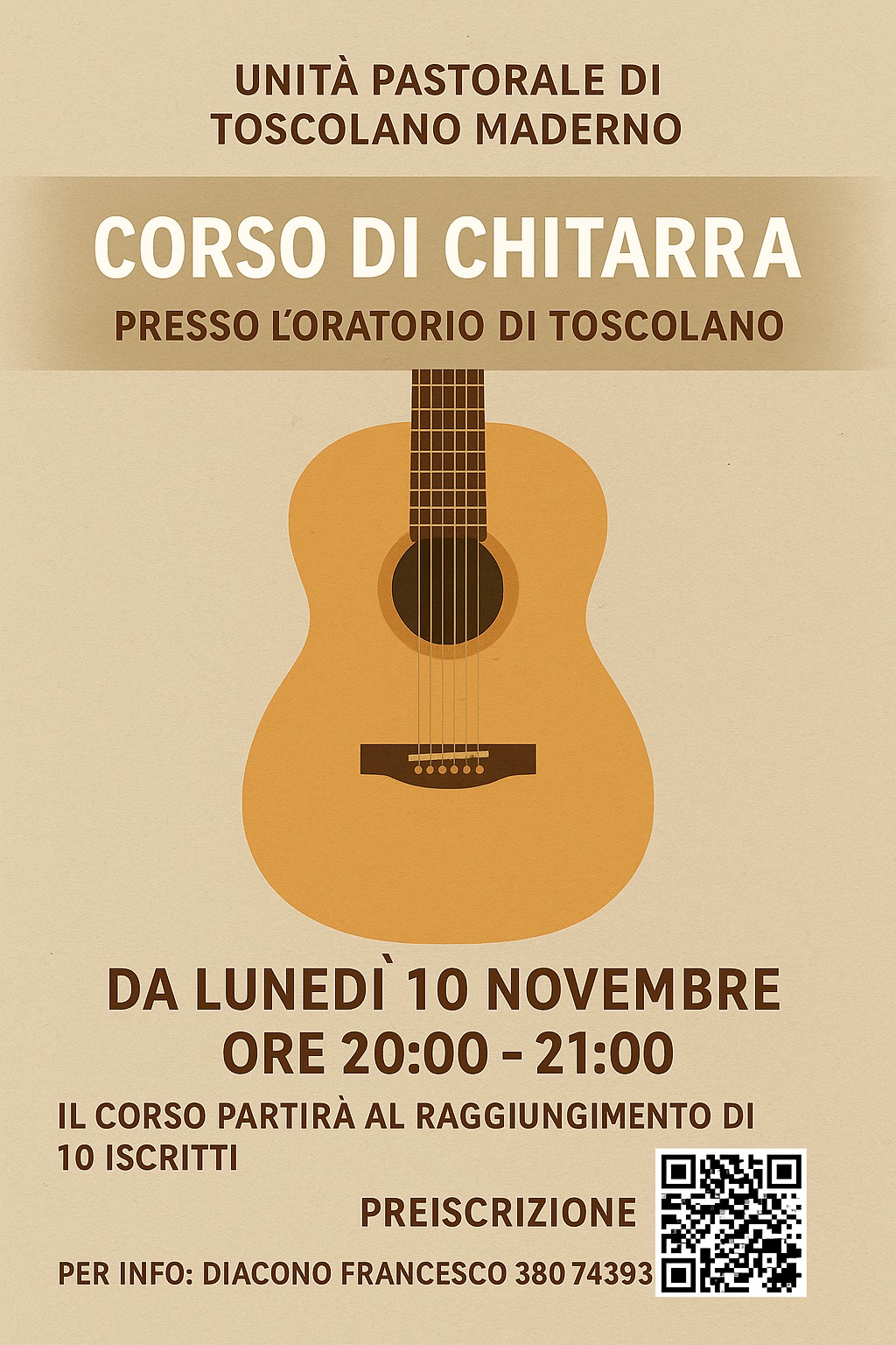 Corso di chitarra - dal 10 novembre 