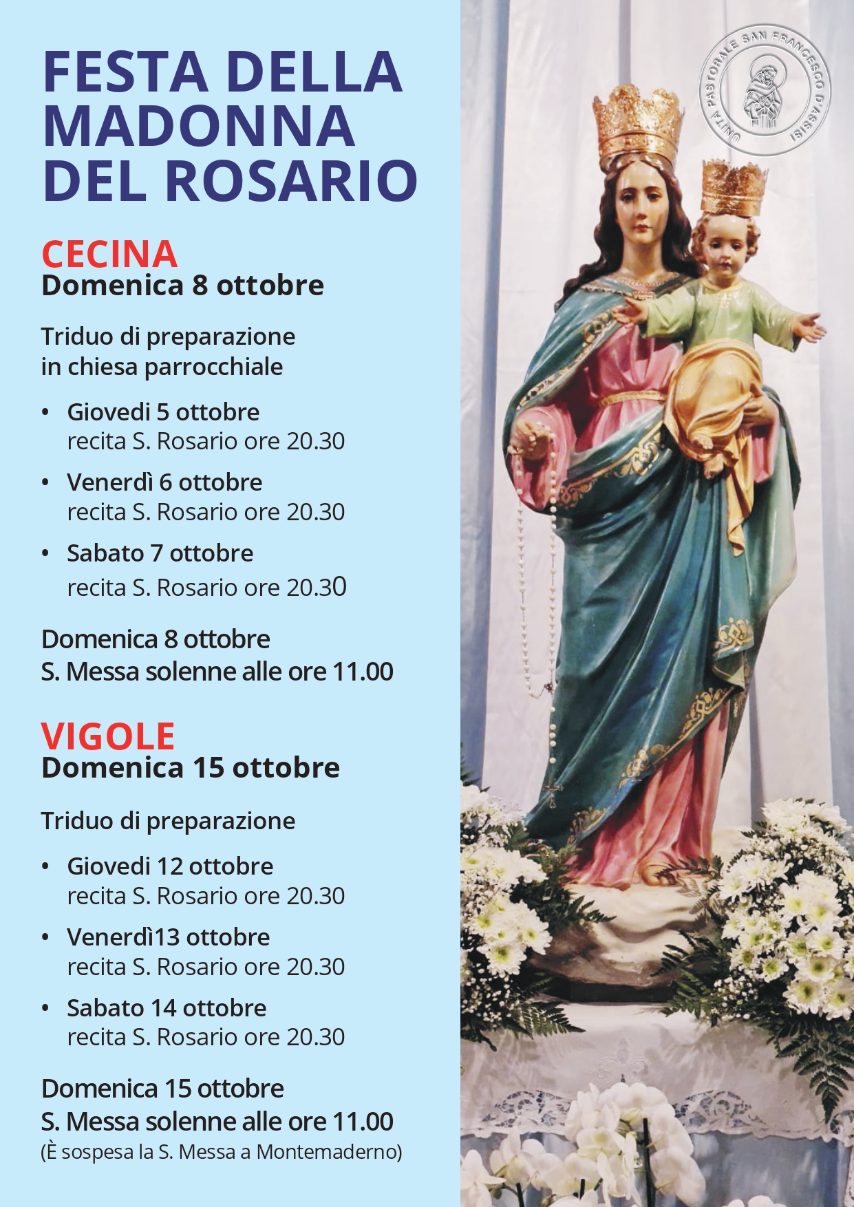 Festa della Madonna del Rosario - ottobre 2023
