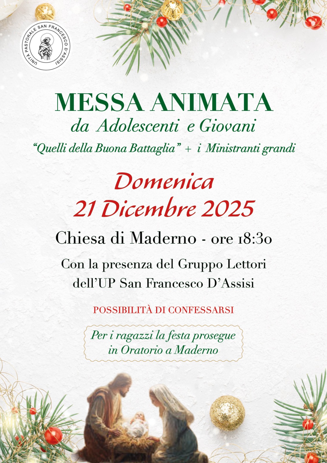 Santa Messa animata dal gruppo giovani