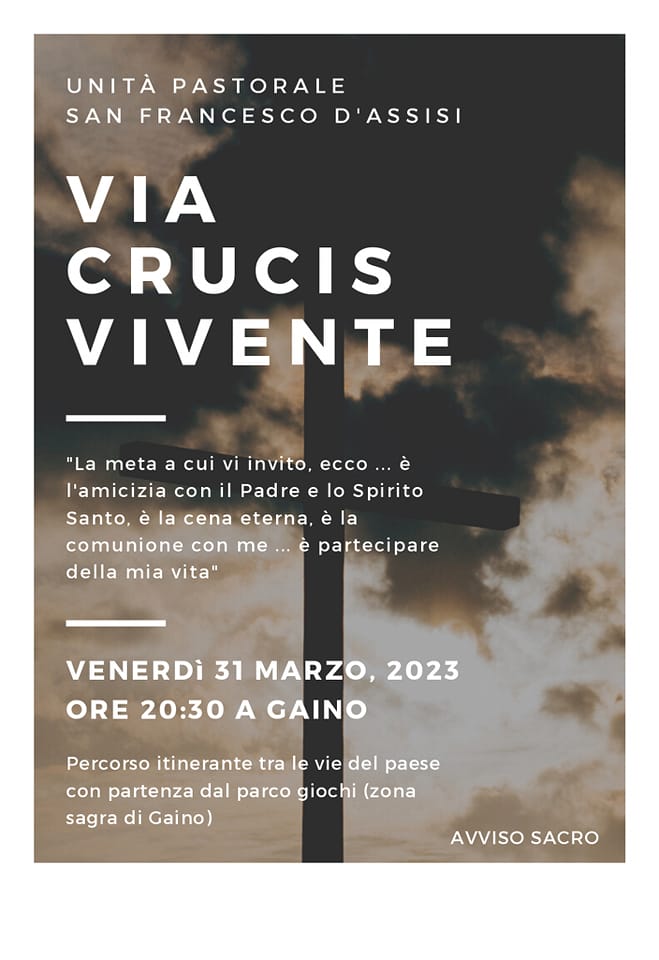 Vai Crucis Vivente animata dei ragazzi dell'UP